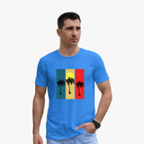 Vintage Sunset Print - Organic Cotton Regular Fit T-Shirt for Men's