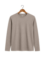 Warm Stone Suvin Gold cotton full sleeve T-shirt for men in premium soft cotton 