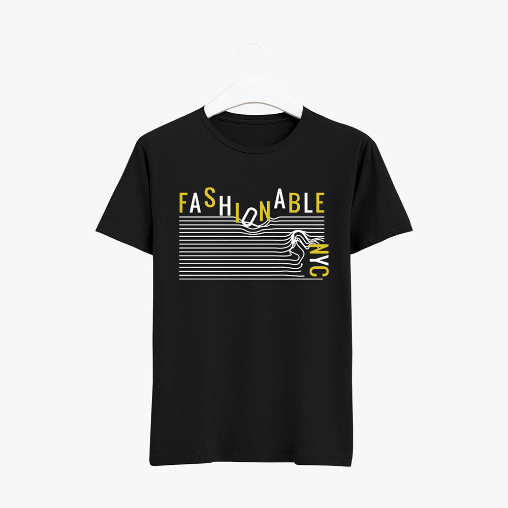 Women_Fashionable_NYC_T-Shirt_-_Black_Organic_Cotton_Tees