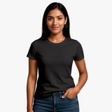 Black Supima cotton T-shirt for women styled for daily wear