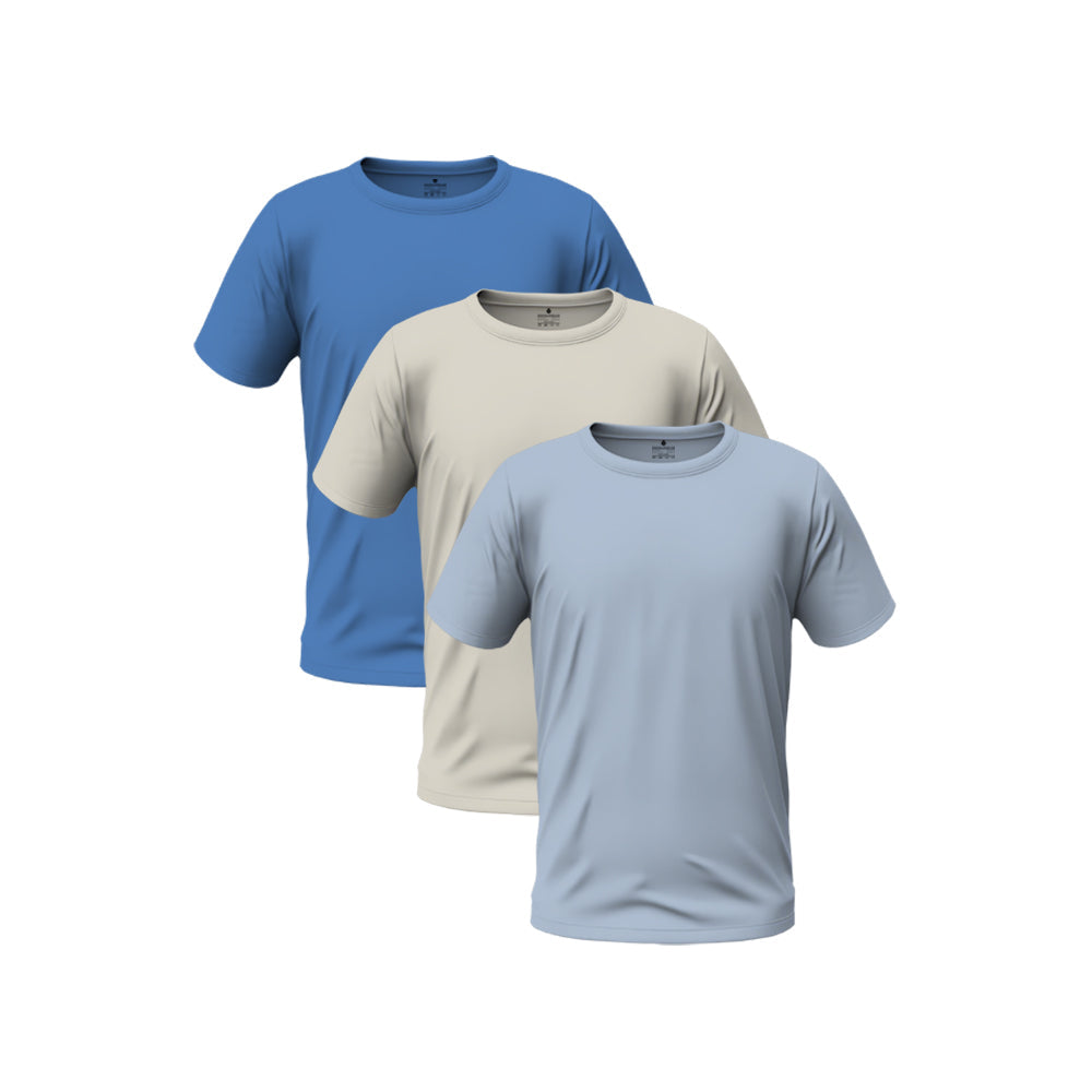 Premium Crew Neck Plain Tees 3 Piece Combo