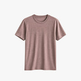 Plain brown biolux cotton hiking t-shirt on a white background