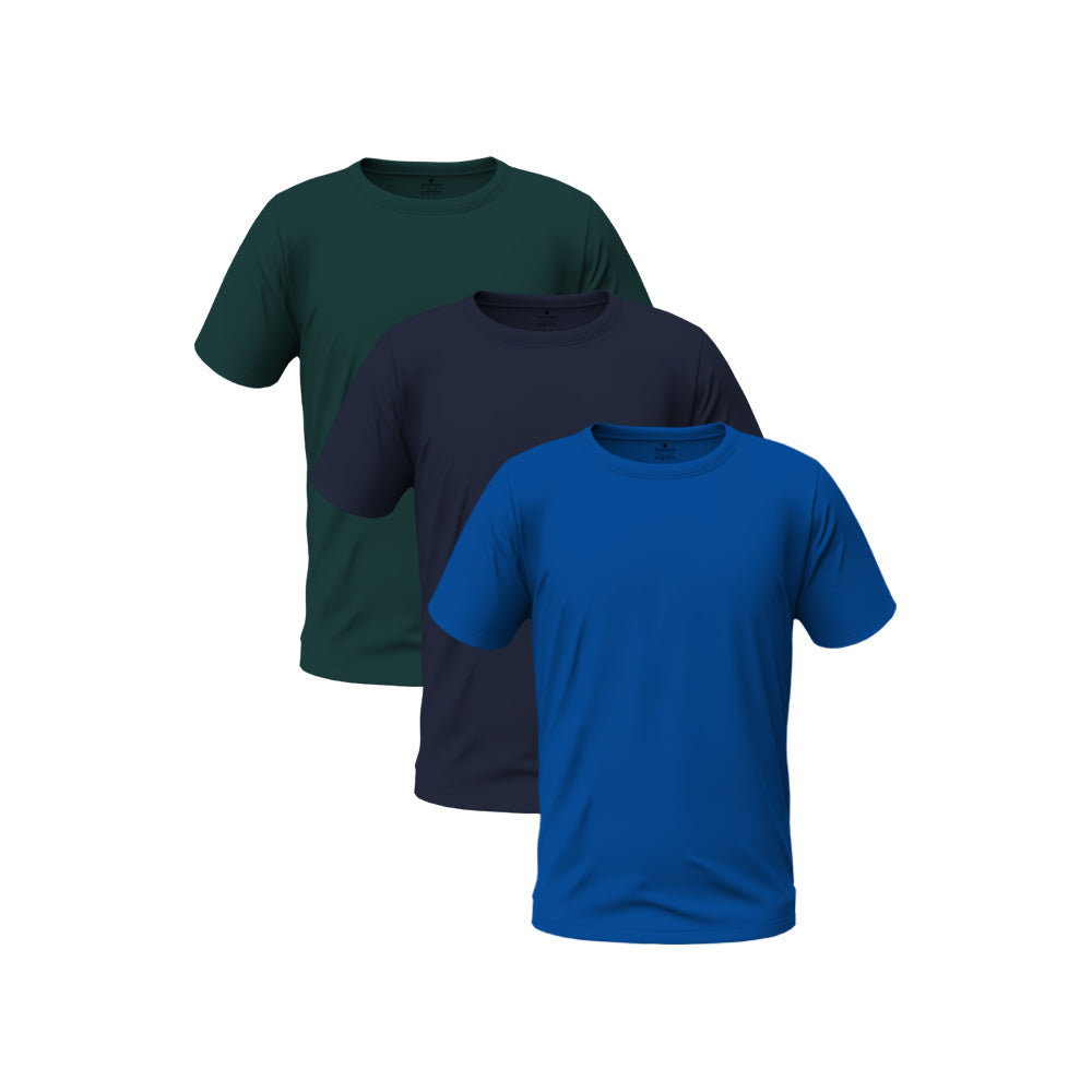 Premium Crew Neck Plain Tees 3 Piece Combo