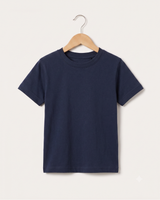 Navy blue girls Suvin Gold cotton T-shirt with premium soft fabric