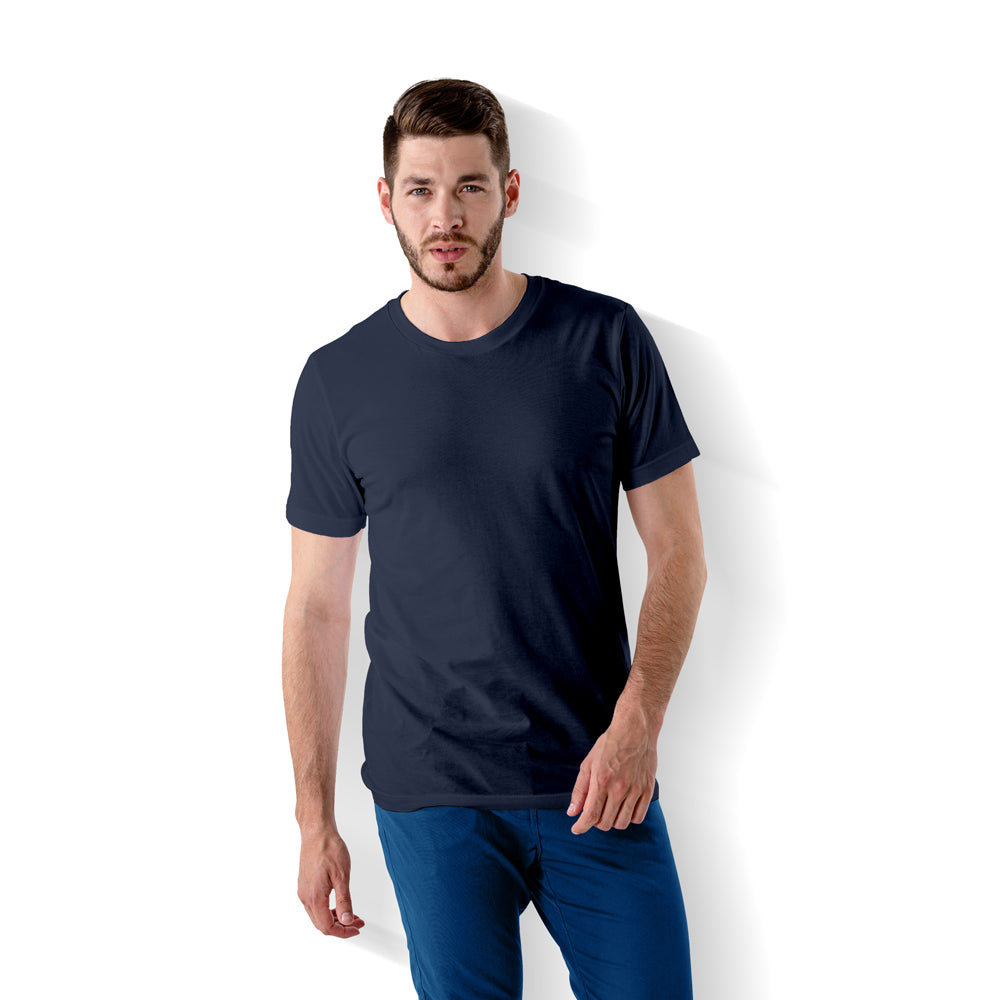 Premium Crew Neck Plain navy blue tee