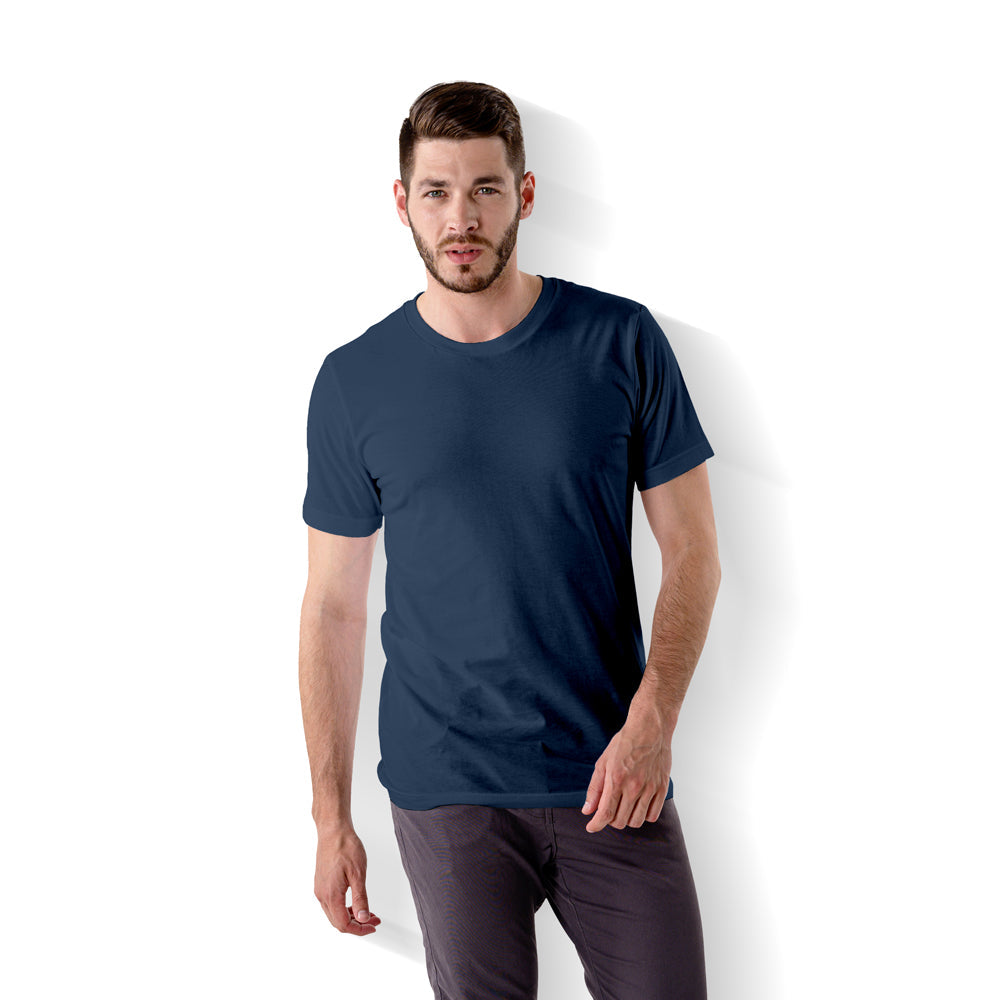 Premium Crew Neck Blank Tee - Navy Blue | Mens T-shirt