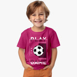 play the game printed t shirt with model