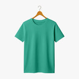Supima cotton women’s T-shirt in teal green  with premium soft fabric
