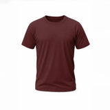 burgundy suvin gold cotton t-shirt for men on a white background