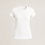 Suvin Gold Cotton White t-shirt for Womens